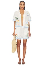 Oasis Crochet Beach Shirt - thumbnail 9