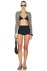 Micro Stripe Long Sleeve Cardigan - thumbnail 7