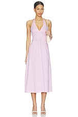 Ora Poplin Stripe Halter Dress - thumbnail 4
