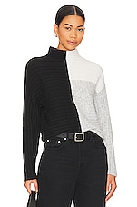 Product image of Central Park West Maura Color Block Turtleneck Sweater. Click to view full details