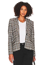 Central Park West Bradley Plaid Dickie Blazer in Black | REVOLVE