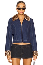 Gia Denim And Faux Fur Jacket - thumbnail 4