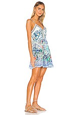SHORT DRESS WITH TIE FRONT WINGS OF LUXOR