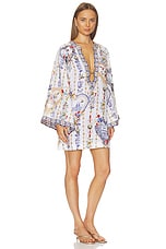 Deep V Neck Hardware Short Kaftan - thumbnail 5