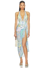 Plunge Halter One Piece With Bar Front Trim - thumbnail 7