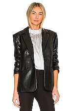 Product image of Cinq a Sept Faux Leather Kylie Jacket. Click to view full details