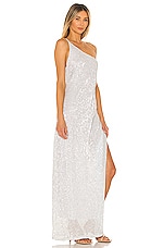 CHIO One Shoulder Paillettes Dress in Silver | REVOLVE