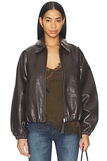 Bubble Hem Bomber Jacket - thumbnail 4