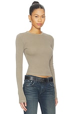 Pillar Waffle Crewneck Top - thumbnail 5