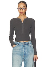 Drea Waffle Henley Top - thumbnail 9