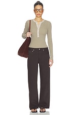 Drea Waffle Henley Top - thumbnail 6