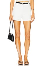 Faux Leather Tailored Short