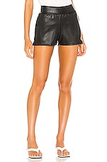 Faux Leather Jogger Short - thumbnail 4