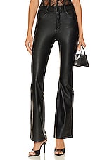 Faux Leather Five Pocket Flare Pant