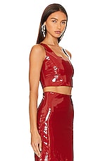 Faux Patent Leather Crop Top - thumbnail 10