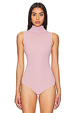 Ballet Mockneck Sleeveless Bodysuit, Black