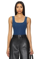 Do It All Denim Squareneck Bodysuit