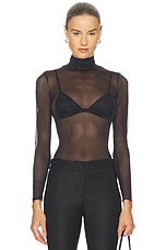 Chic Mesh Long Sleeve Turtleneck - thumbnail 4