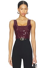 Faux Patent Leather Crop Top - thumbnail 3
