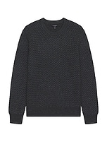 Cash Basketweave Crew Sweater