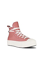 Converse Chuck Taylor All Star Lift Sneaker in Rust Pink & Egret | REVOLVE