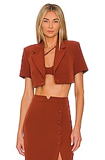 Product image of Camila Coelho Dasie Cropped Blazer. Click to view full details