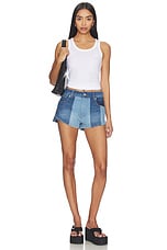 Denim Patchwork Mini Shorts - thumbnail 9