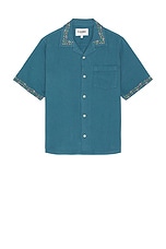Hopsack Embroidered Camp Shirt