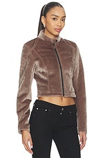 Faux Fur Motorsport Jacket - thumbnail 6