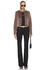 Faux Fur Motorsport Jacket - thumbnail 8