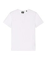Henley Curve-Hem T-Shirt