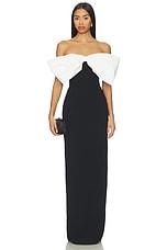 Bow Detail Strapless Gown