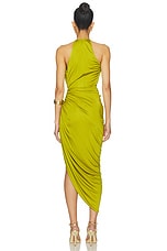Plunge Neckline Asymmetric Hem Ruched Dress - thumbnail 6