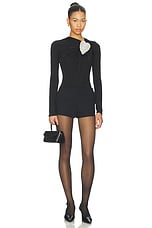 Crystal Leaf Long Sleeve Bodysuit - thumbnail 8