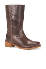 Dico Copenhagen Julia Gaucho Boot in Brown Escovado in Dark Brown