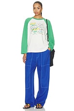 Map Of Nowhere Oversized Raglan Long Sleeve Top in Briar Combo - thumbnail 7