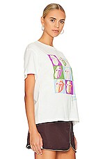 DAYDREAMER Rolling Stones 9 Licks Boyfriend Tee in Vintage White | REVOLVE