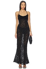 Burnout Velvet Maxi Dress - thumbnail 4