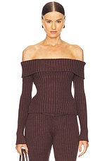 Thalia Rib Off The Shoulder Sweater