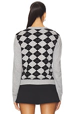 Relaxed Argyle Cardigan - thumbnail 6