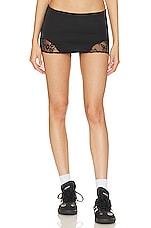 Lace Garter Mini Skirt