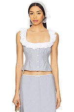 Gingham Paloma Lace Top