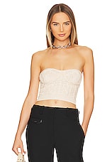 Product image of GUIZIO Cable Knit Bustier Strapless Top. Click to view full details