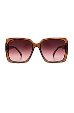 DIFF EYEWEAR Sophie in Dark Taupe Crystal & Wine Gradient | REVOLVE