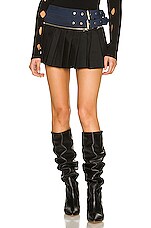 Product image of Dion Lee Belted Pleat Mini Skirt. Click to view full details