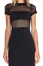 Robe Fourreau Résille Diamantée Donna Mizani - Noire, Taille S, Genou