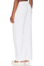Donni The Pop Pant Wide Leg Pant- Navy Stripe