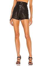 Product image of DUNDAS x REVOLVE Corset Leather Shorts. Click to view full details