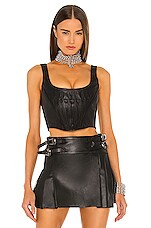 Product image of DUNDAS x REVOLVE Leather Corset Top. Click to view full details