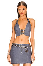 Product image of DUNDAS x REVOLVE Sasha Leather Bralette. Click to view full details